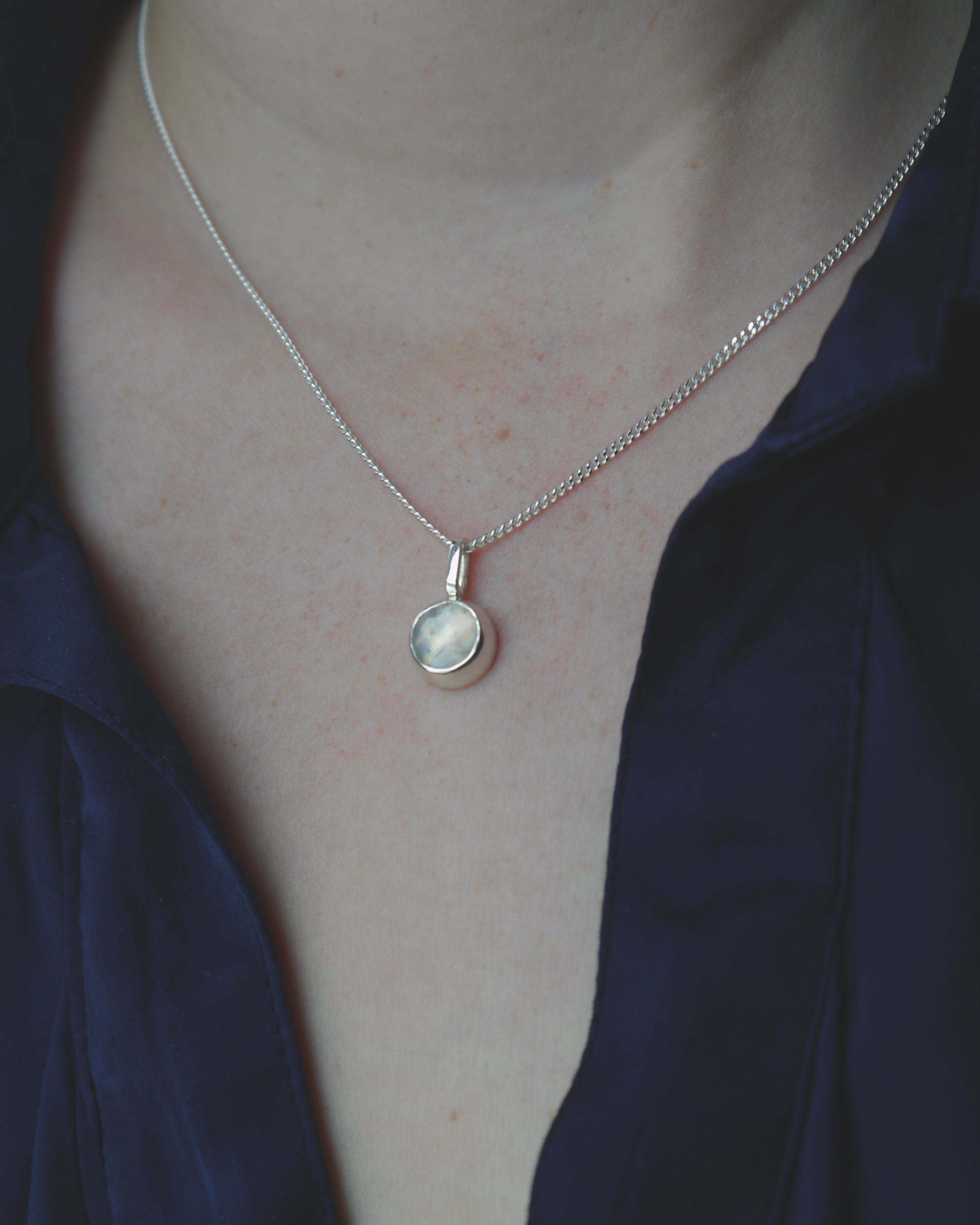 rainbow moonstone pendant